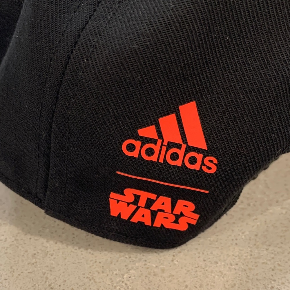 ADIDAS Black Kids Hat with Iconic Star Wars Graphic. Snap back